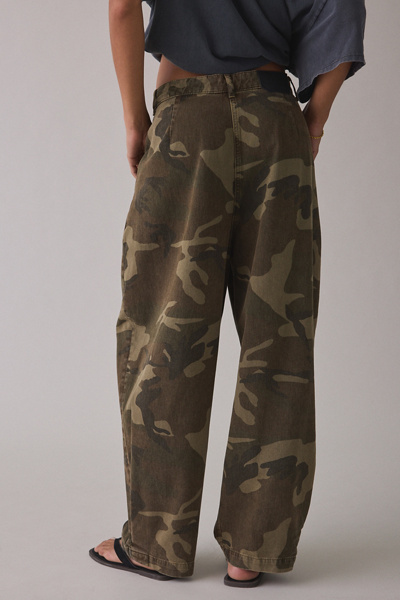 AllSaints Becca Camo Denim Barrel Leg Pants