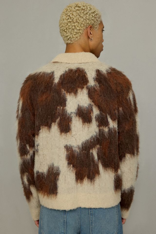 OBEY Cow Pattern Zip Sweater #2