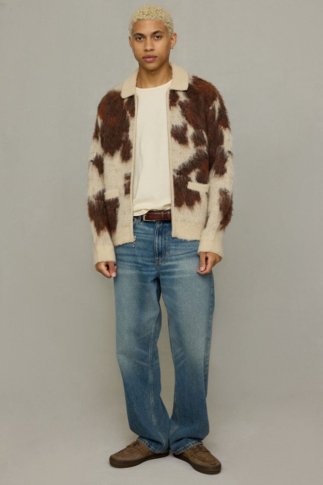 OBEY Cow Pattern Zip Sweater #3