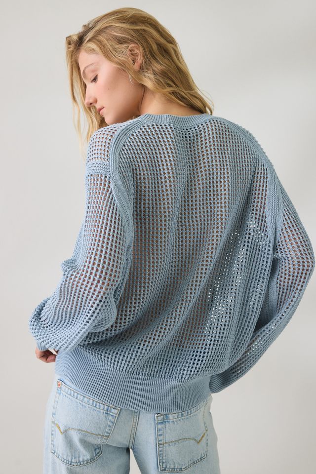 AllSaints Raelyn Open Stitch Knit Crew Neck Sweater #2