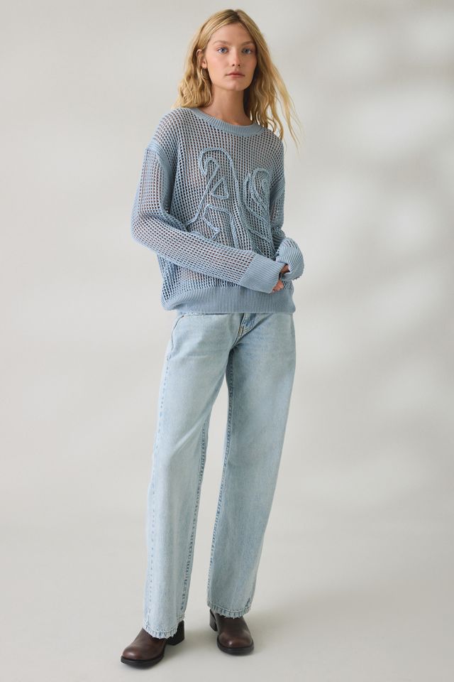AllSaints Raelyn Open Stitch Knit Crew Neck Sweater #3