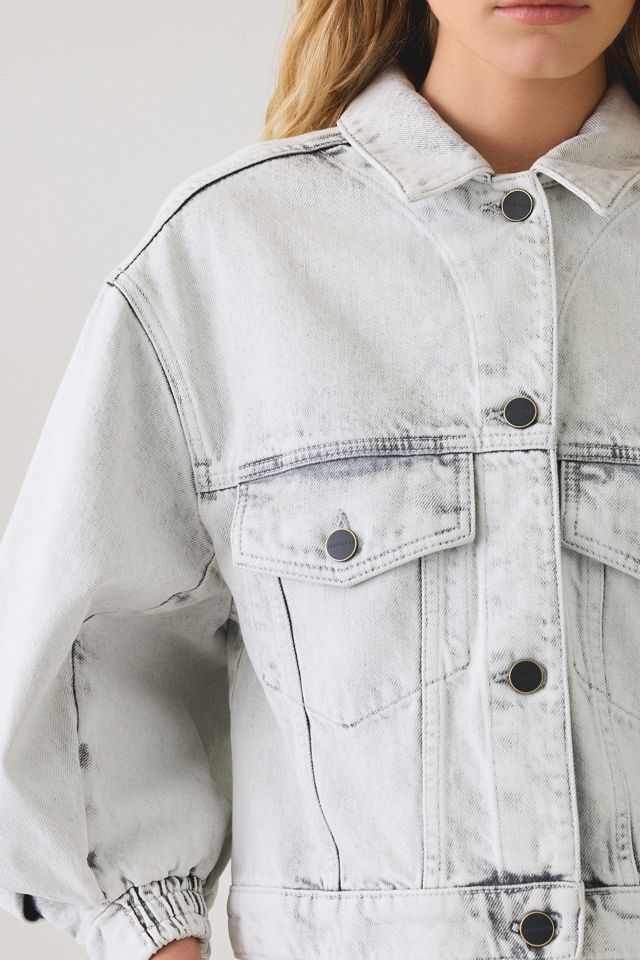 AllSaints Luca Short Sleeve Cropped Denim Jacket #1