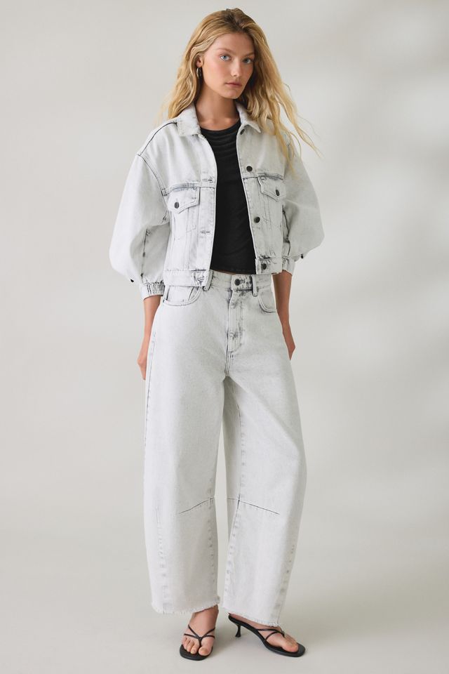 AllSaints Luca Short Sleeve Cropped Denim Jacket #3