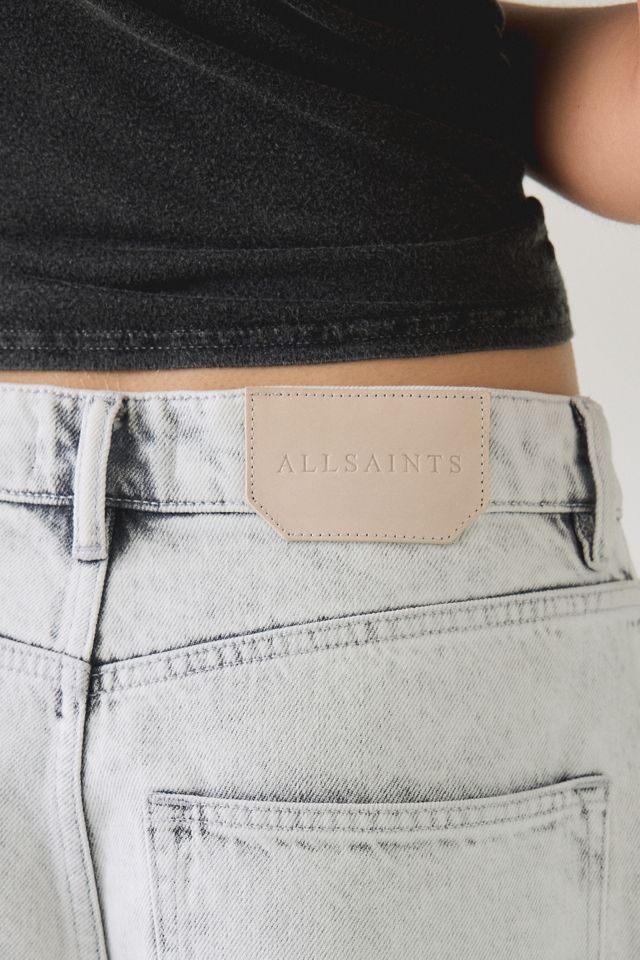 AllSaints Luca Short Sleeve Cropped Denim Jacket #5