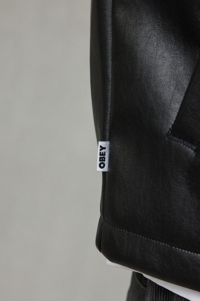 OBEY Workman Faux Leather Jacket #4