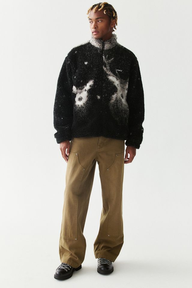 OBEY Deer Pattern High Pile Fleece Jacket #1
