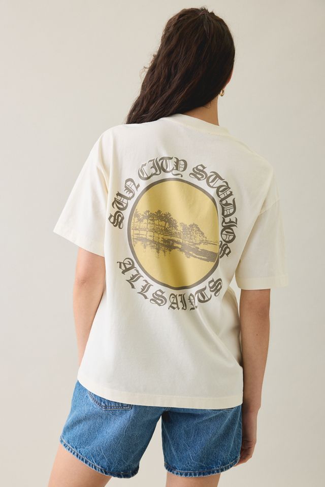AllSaints Etta Sun City Graphic Oversized Tee #4