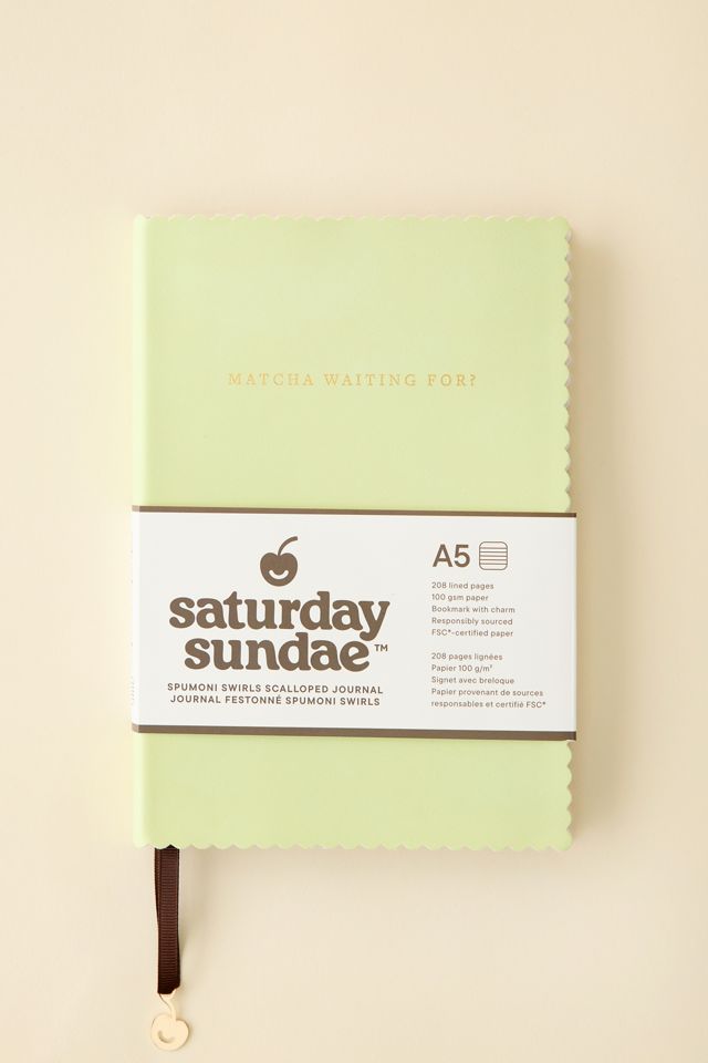 Saturday Sundae Vegan Leather Scalloped Journal #5