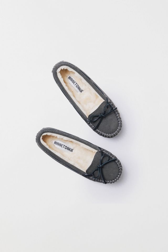 Minnetonka Cally Faux Fur Suede Moccasin Slipper #1