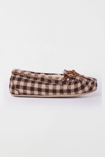 Minnetonka Cally Faux Fur Suede Moccasin Slipper