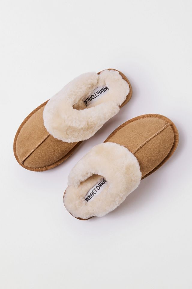 Minnetonka Chesney Faux Fur Suede Scuff Slippers #2