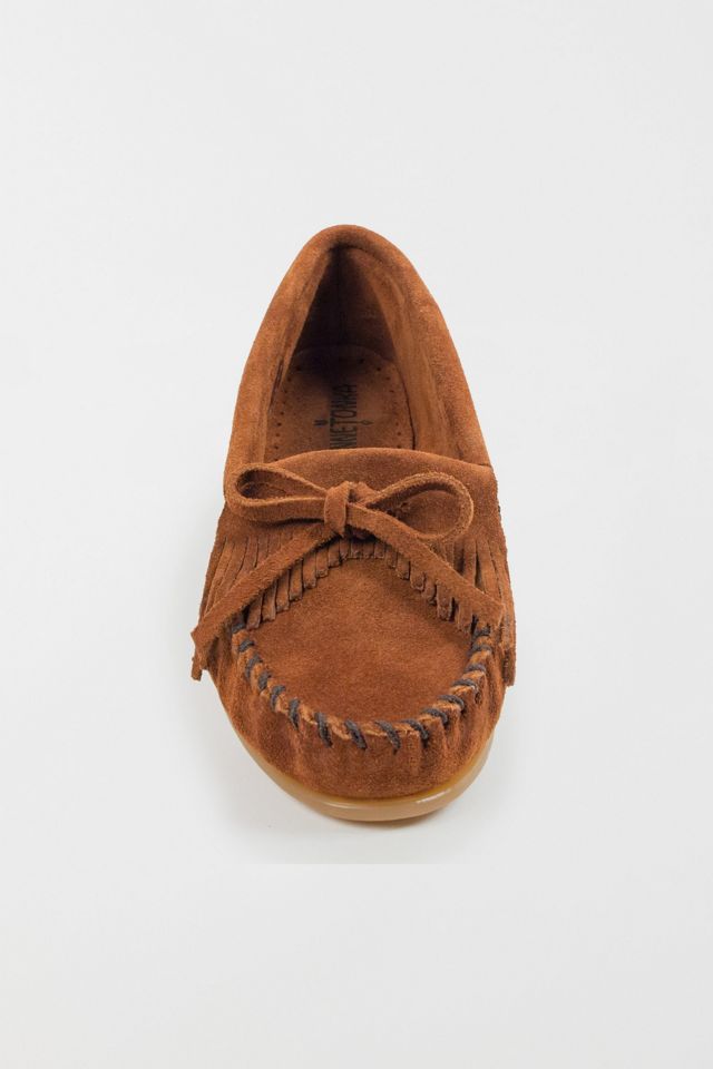 Minnetonka Suede Kilty Hardsole Moccasins #3