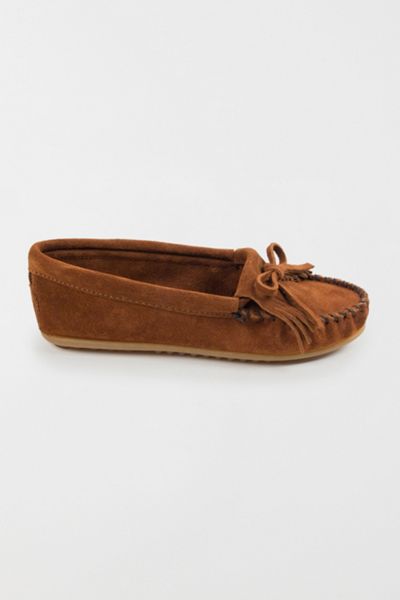 Minnetonka Suede Kilty Hardsole Moccasins