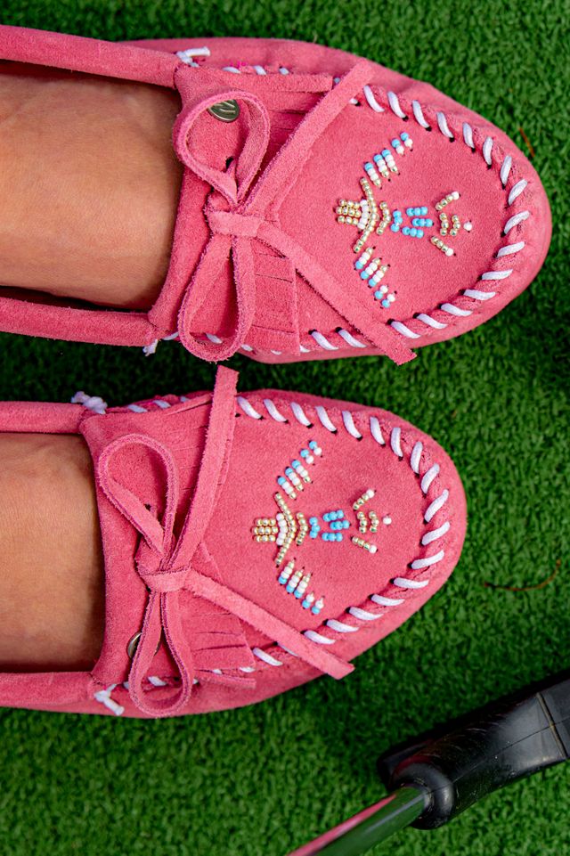 Minnetonka  Women's Thunderbird Animikii Suede Beaded Moccasin #2