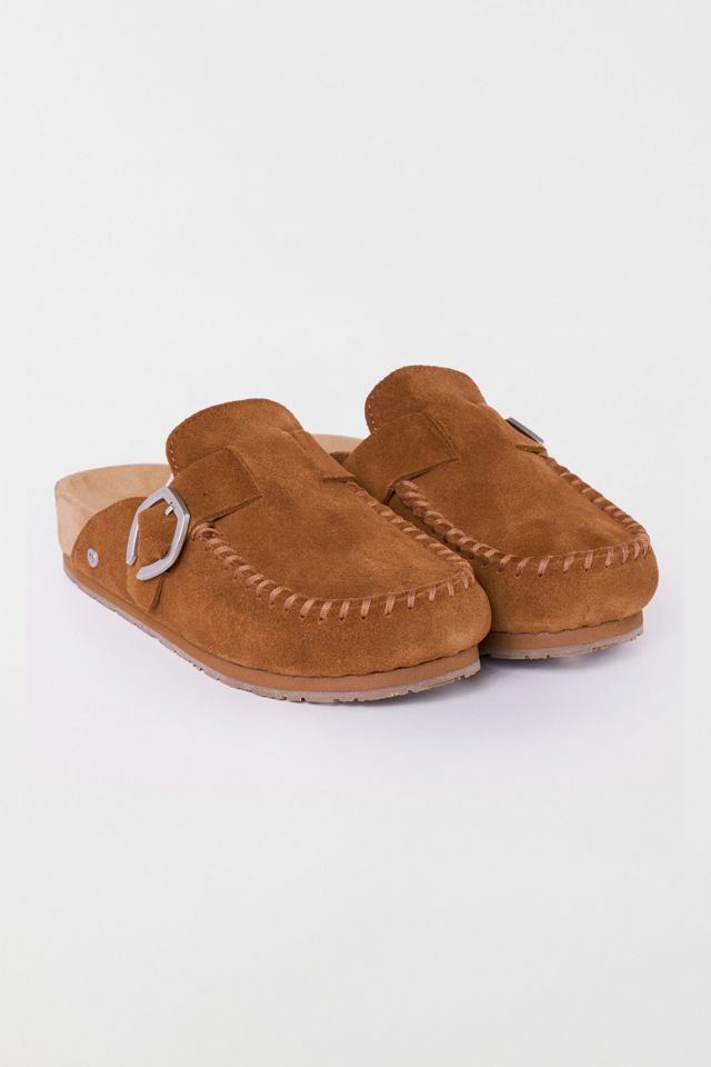 Minnetonka Suede Buckle Clog #2
