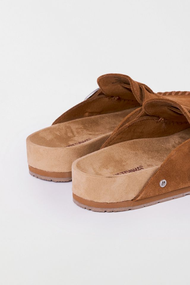 Minnetonka Suede Buckle Clog #3