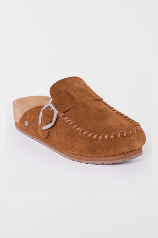Minnetonka Suede Buckle Clog #4