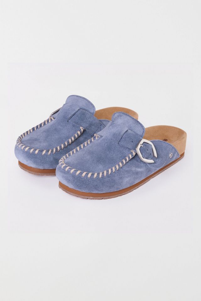 Minnetonka Suede Buckle Clog #1