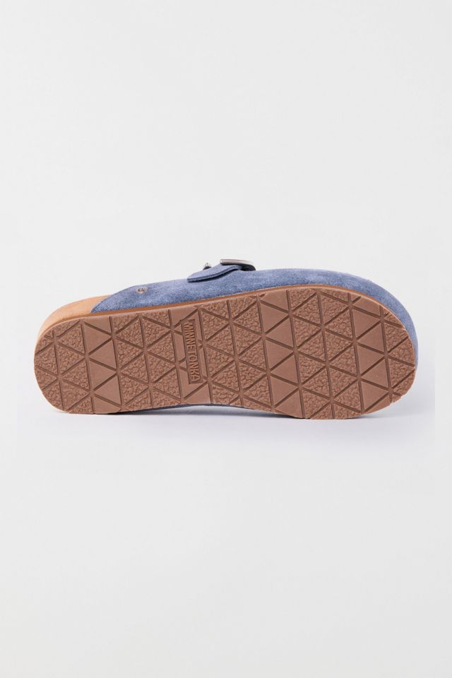 Minnetonka Suede Buckle Clog #4