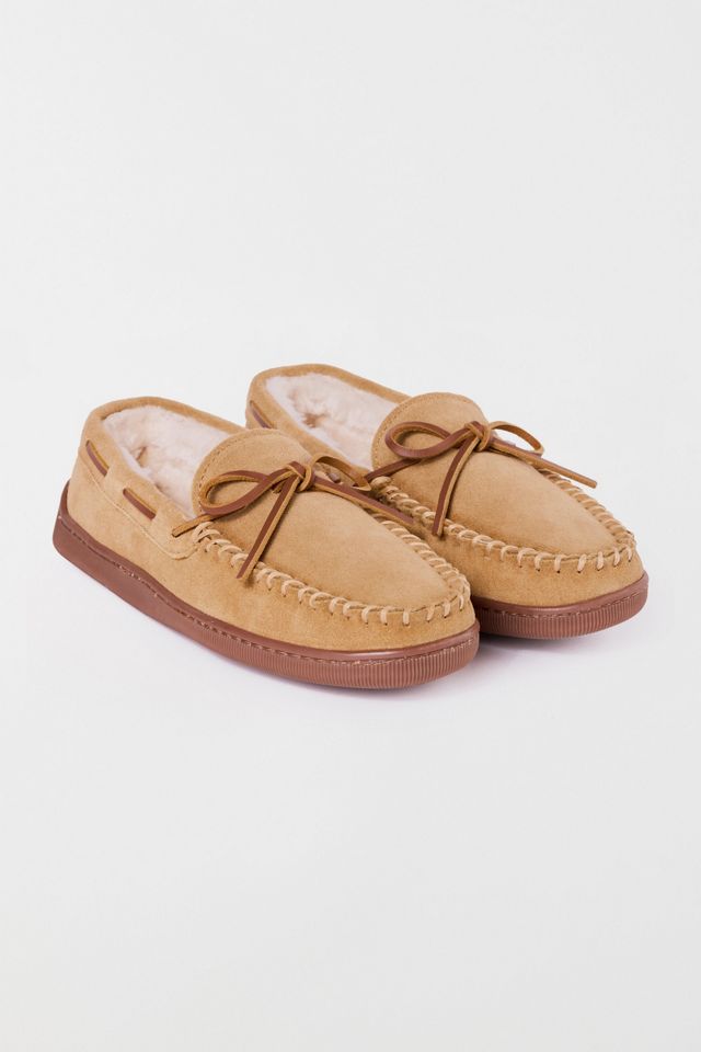 Minnetonka Suede Hardsole Moccasin Slipper #1
