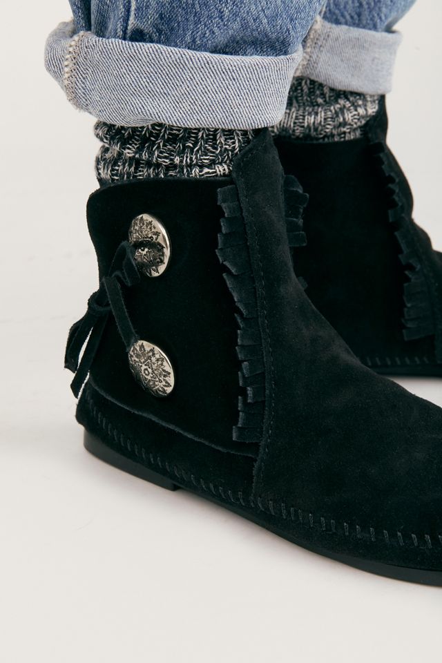 Minnetonka Women's Suede Two Button Boot #1
