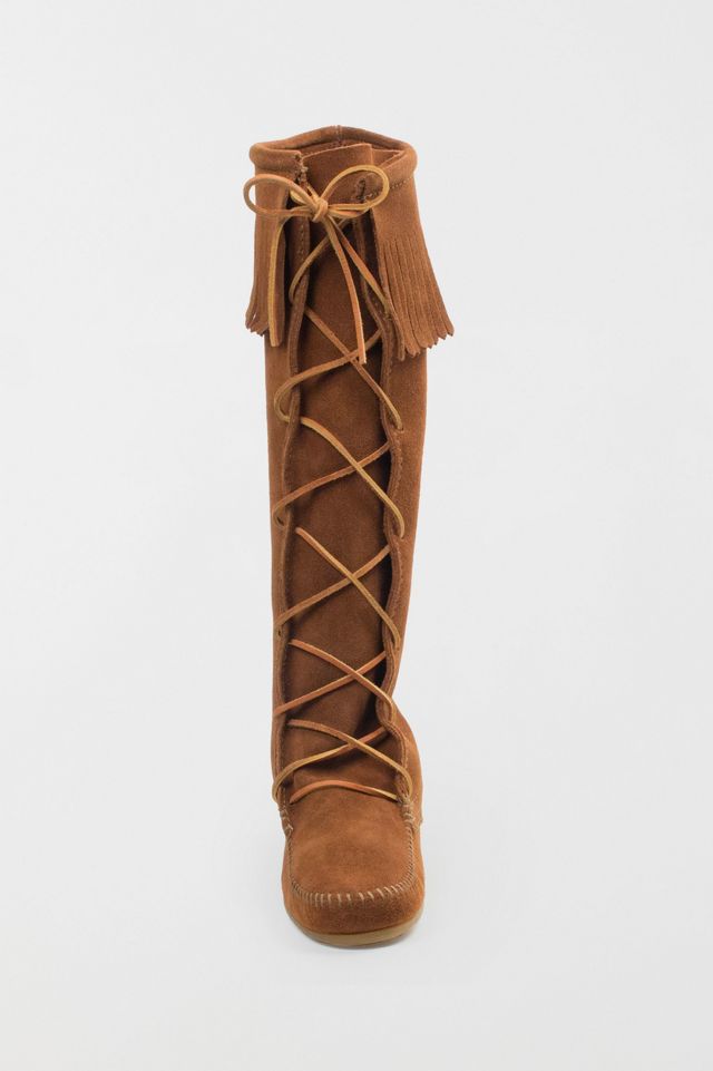 Minnetonka Suede Lace-Up Moccasin Boot #2