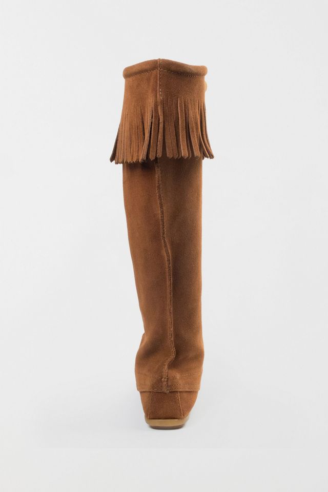 Minnetonka Suede Lace-Up Moccasin Boot #4