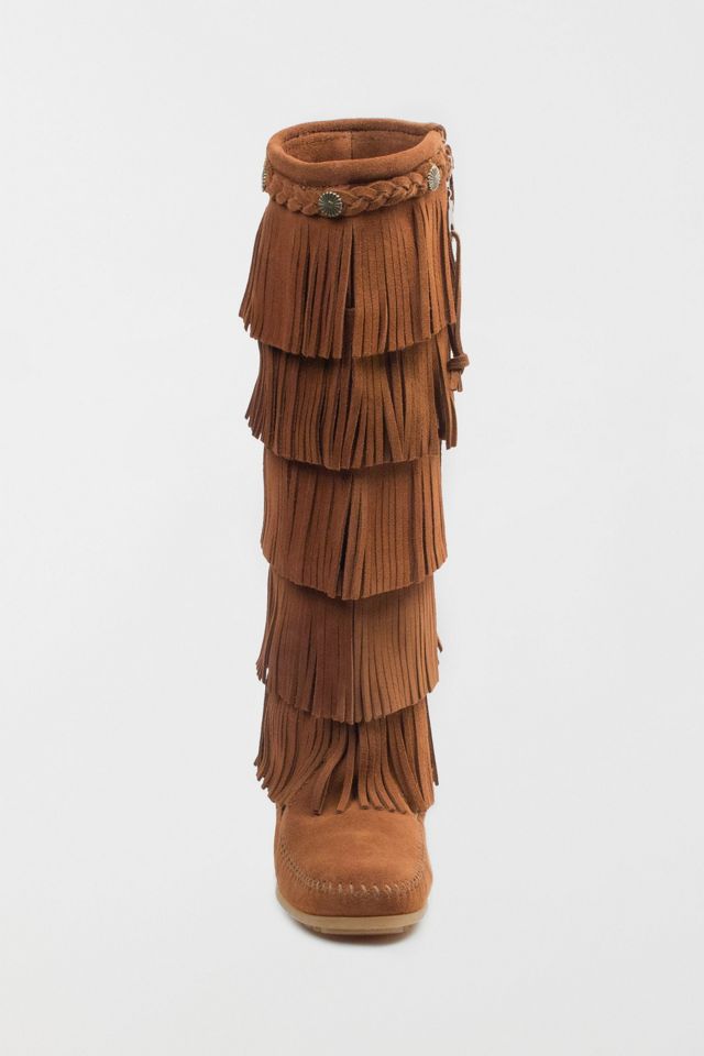 Minnetonka Suede 5-Layer Fringe Boot #4