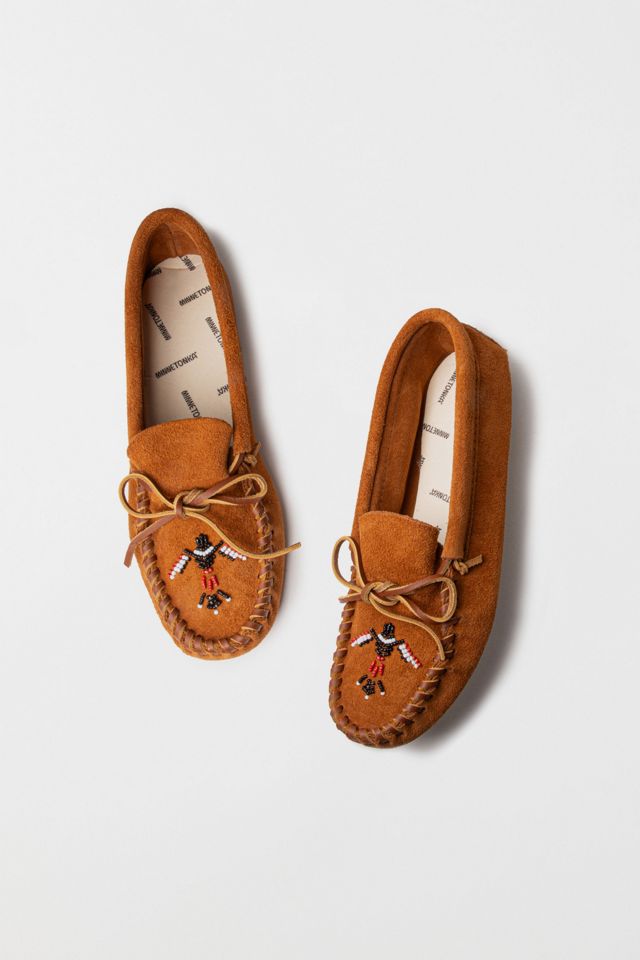 Minnetonka Men's Thunderbird Animikii Suede Beaded Softsole Moccasin #2