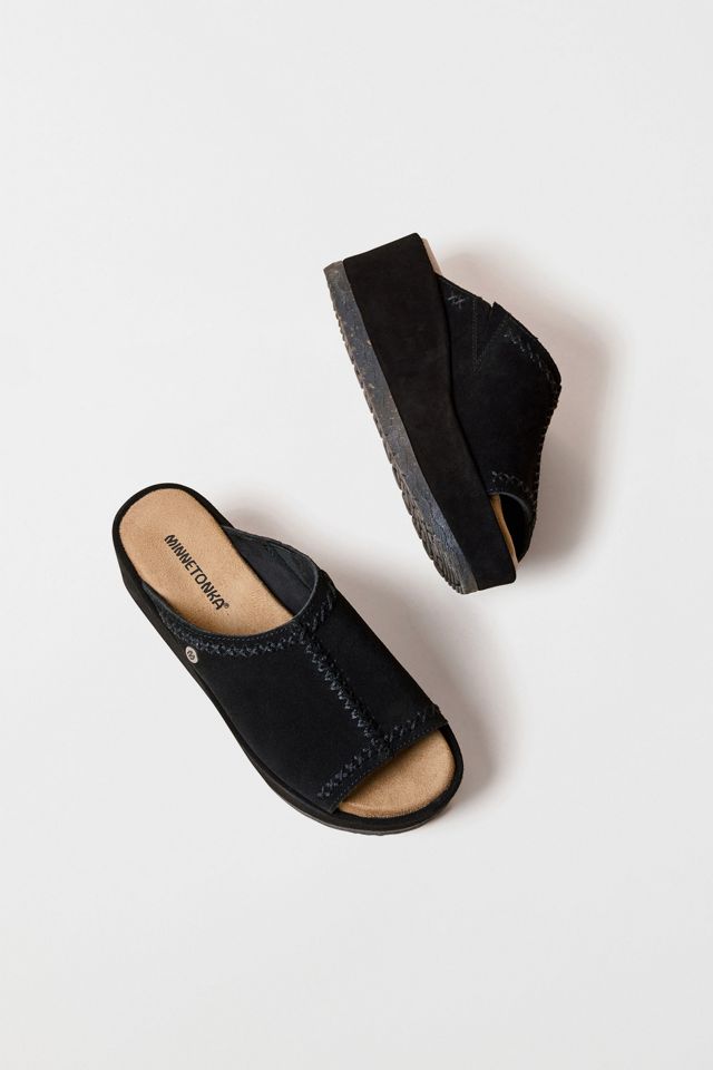 Minnetonka Suede Wedge Sandal #1