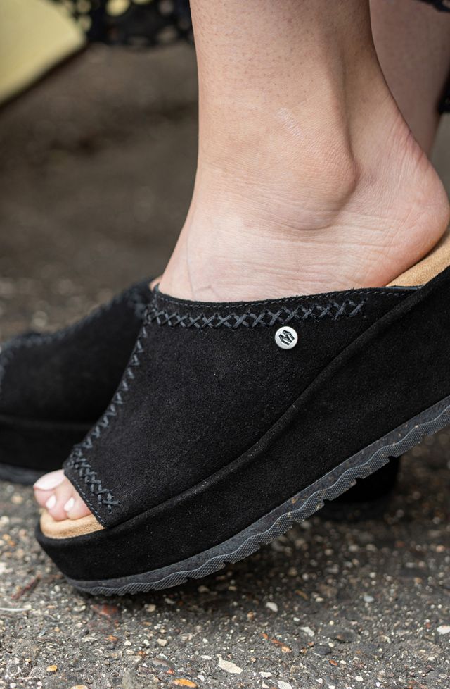 Minnetonka Suede Wedge Sandal #2