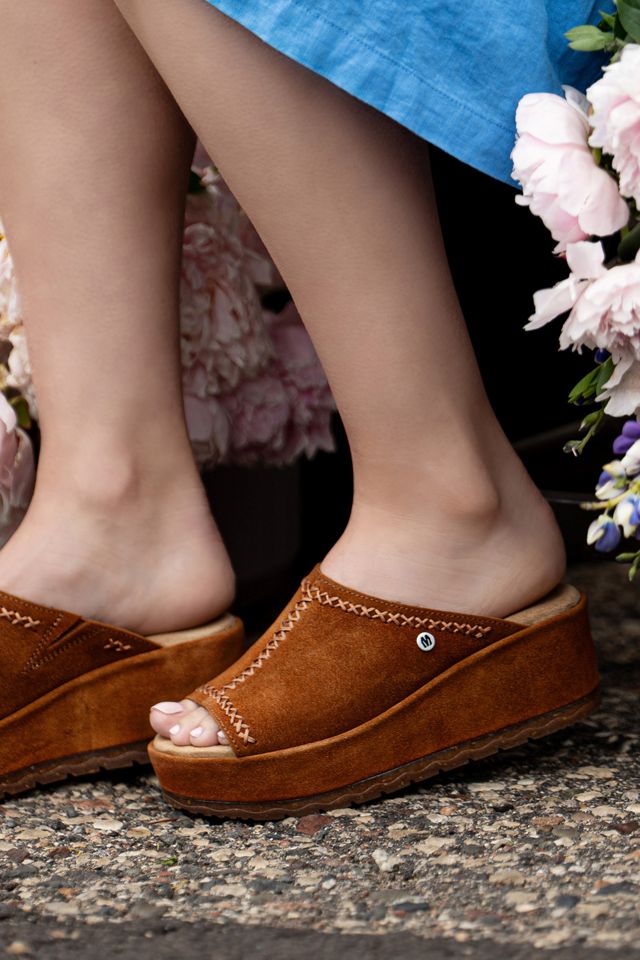 Minnetonka Suede Wedge Sandal #1