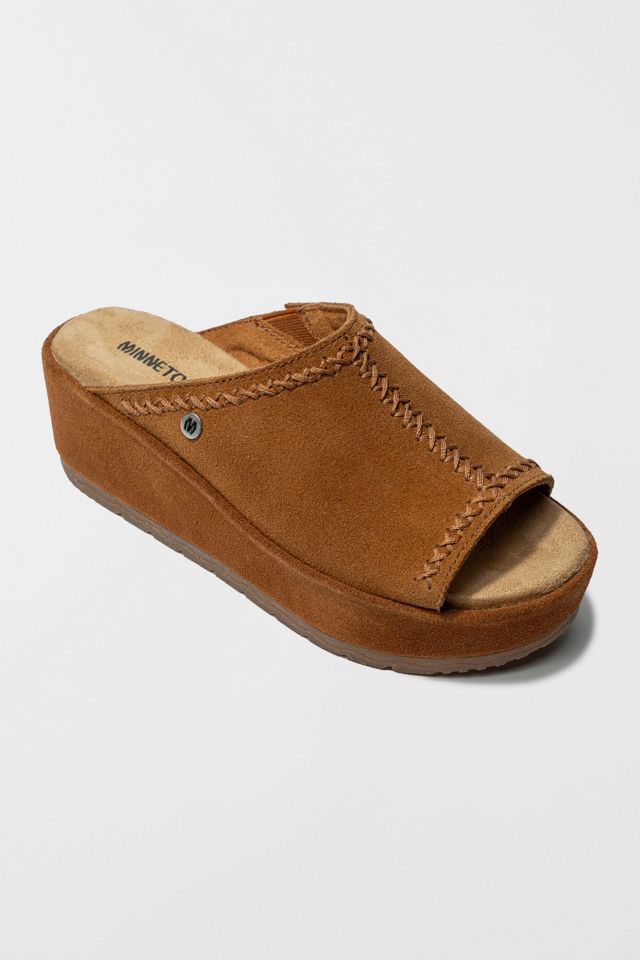Minnetonka Suede Wedge Sandal #3