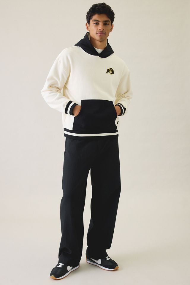 College Logo Graphic Colorblock Hoodie Sweatshirt #4
