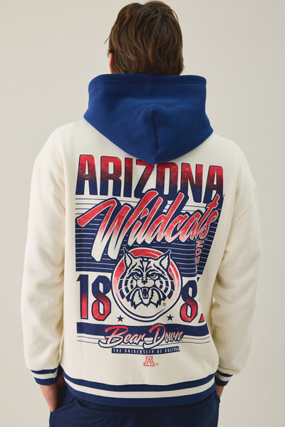 College Logo Graphic Colorblock Hoodie Sweatshirt