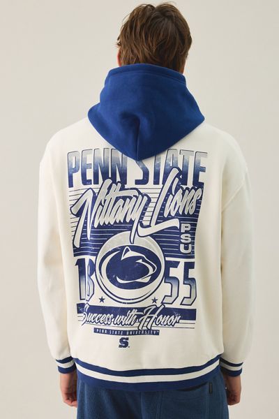 College Logo Graphic Colorblock Hoodie Sweatshirt