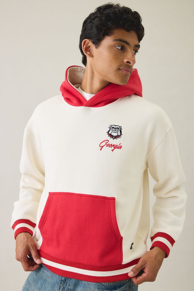 College Logo Graphic Colorblock Hoodie Sweatshirt #1