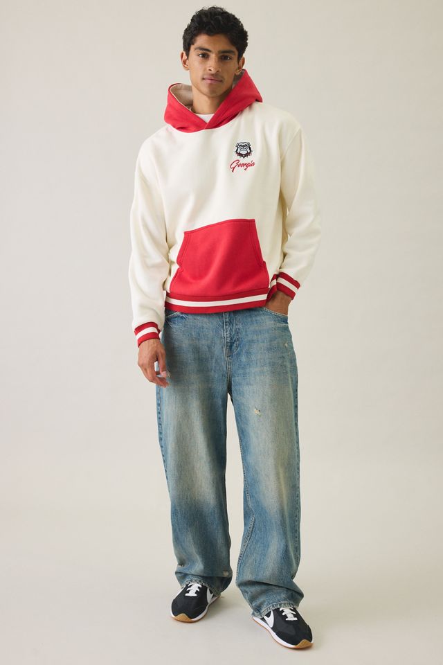 College Logo Graphic Colorblock Hoodie Sweatshirt #3