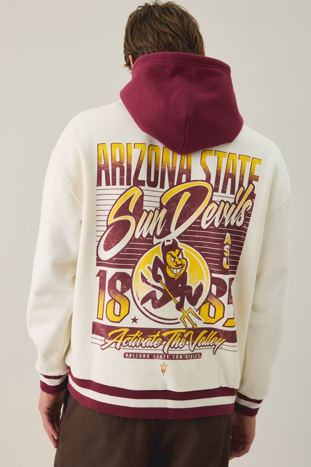 College Logo Graphic Colorblock Hoodie Sweatshirt #1