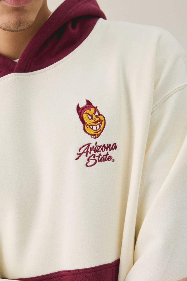 College Logo Graphic Colorblock Hoodie Sweatshirt #3