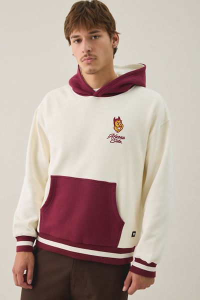 College Logo Graphic Colorblock Hoodie Sweatshirt