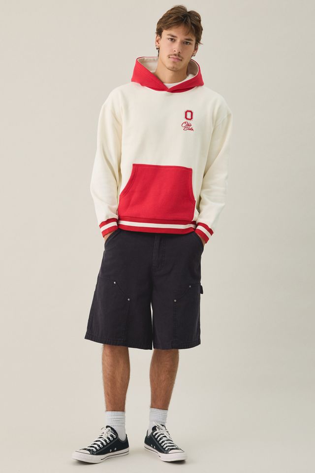 College Logo Graphic Colorblock Hoodie Sweatshirt #4