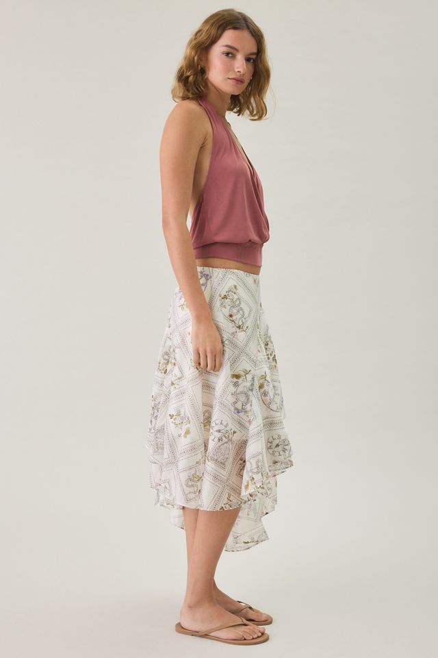 AllSaints Manoy Scarf Print Asymmetric Midi Skirt #2
