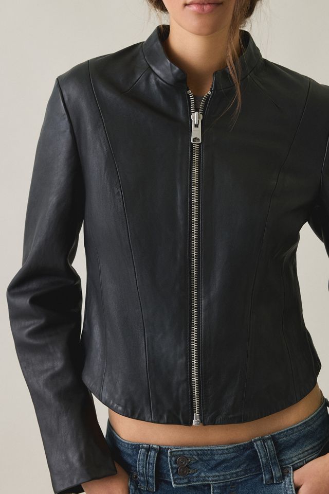 AllSaints Sadler Slim Leather Jacket #1