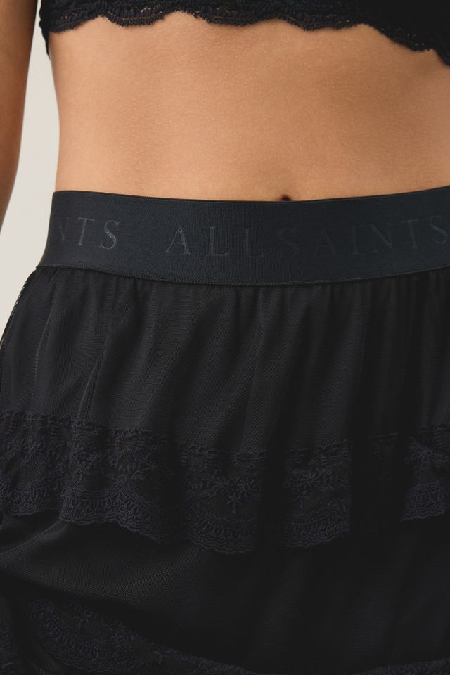 AllSaints Maggie Semi-Sheer Tiered Lace Maxi Skirt #3