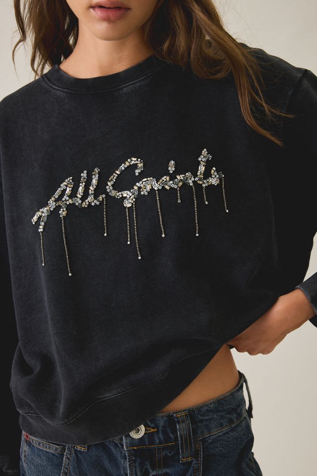 AllSaints Pippa Chains Embellished Graphic Crew Neck Pullover #2