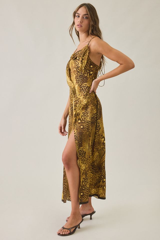AllSaints Claire Asymmetric Cowl Neck Maxi Dress #2