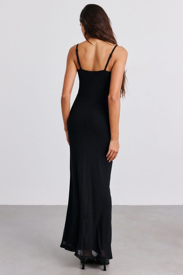 UO Isla Ruched Corset Mesh Maxi Dress #2