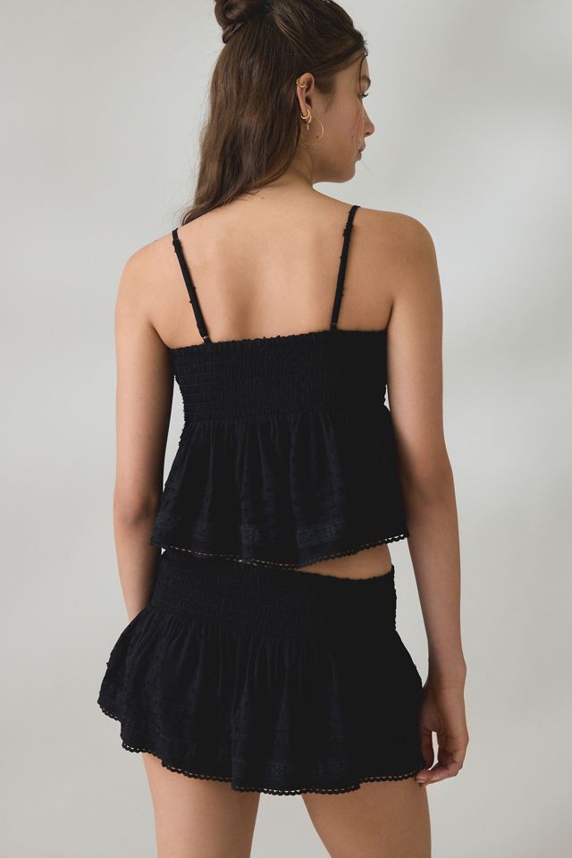 Kimchi Blue Coffee Date Flutter Lace Trim Shorts 2-Piece Set #4