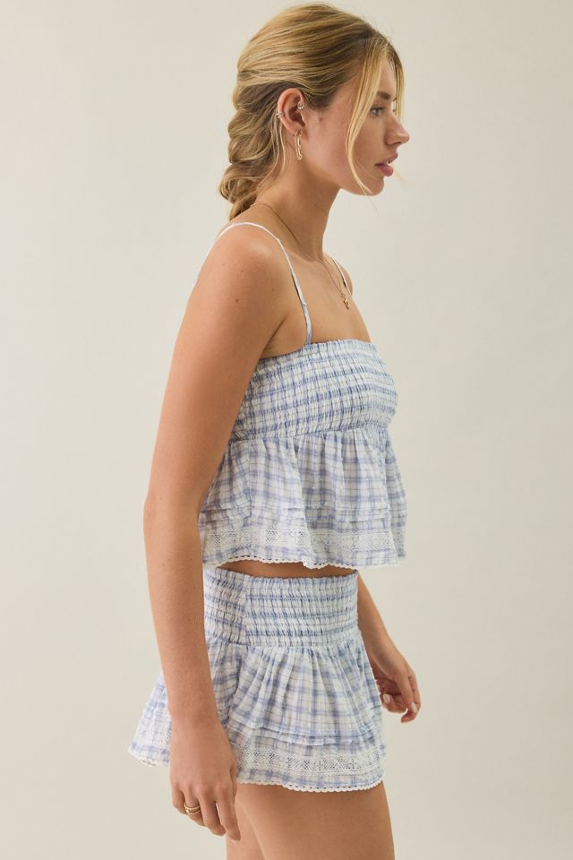 Kimchi Blue Coffee Date Flutter Lace Trim Shorts 2-Piece Set #3